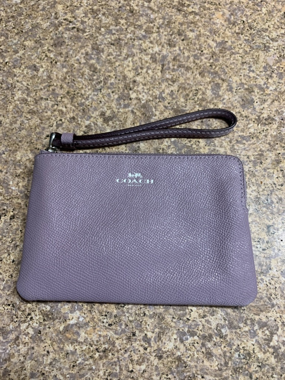 Coach Lilac Leather Wristlet Pouch